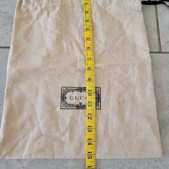 LOT 4  Gucci Natural Canvas‎ Linen  Logo Tote Bag Dust Bag - Picture 5 of 9